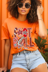 US3001-E3053 Brushstroke Football Graphic Tee $12.5
