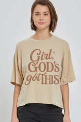 CTS-E3102 Girl, Godu2019s Got This Graphic Relaxed Crop Top $11