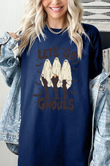 5000-E3160 Letu2019s Go Ghouls Ghost Graphic Heavy Cotton Tee $9
