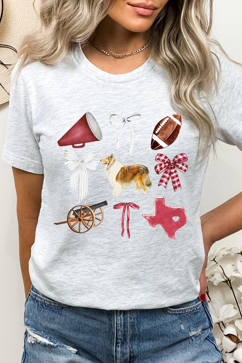 US3001P-E3079 Texas Football Graphic Plus Tee $16