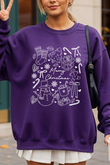UL180-E3181 Christmas Doodle Graphic Sweatshirt $20