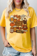 5000-E3119 Retro Fall Collage Graphic Heavy Cotton Tee $9