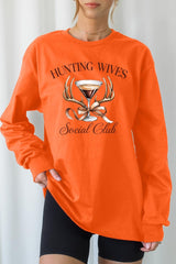 UL240P-E3191 Hunting Wives Social Club Graphic Plus Long Sleeve Tee $17