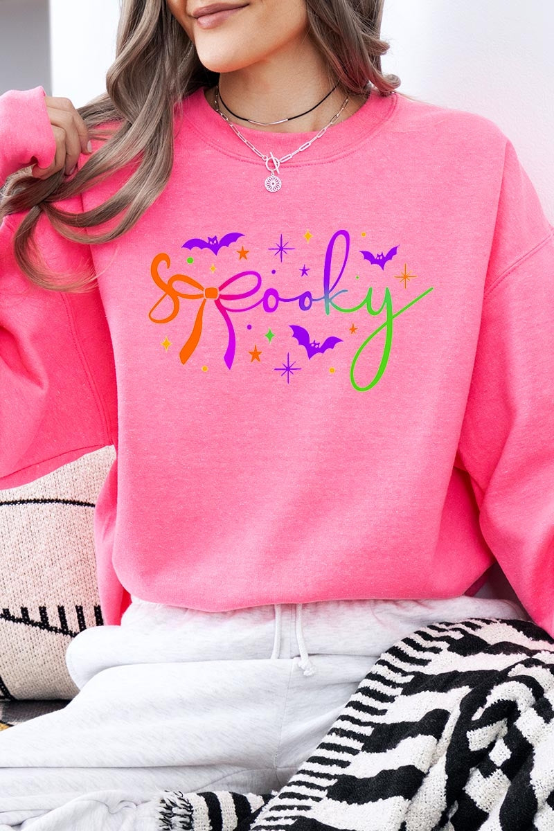 UL180-E3109 Spooky Halloween Graphic Sweatshirt $20