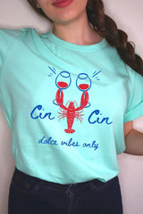 US3001P-E3069 Cin Cin Lobster Celebration Graphic Plus Tee $16
