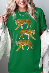 5000-E3104 Retro Tigers Graphic Heavy Cotton Tee $9