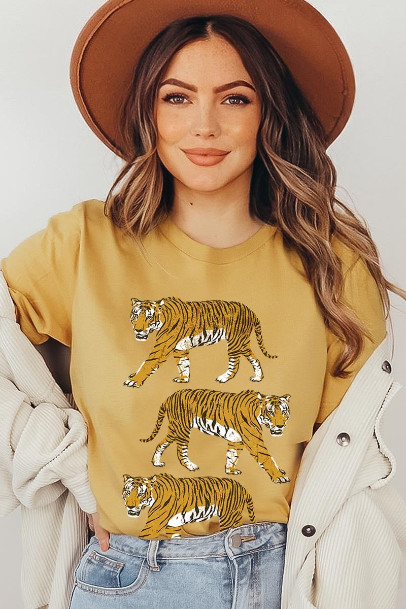 US3001-E3104 Retro Tigers Graphic Tee $12.5