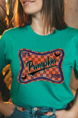 US3001-E3144 Itu2019s pumpkin time Graphic Tee $12.5