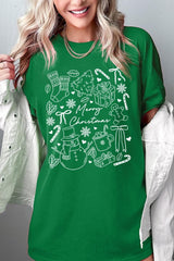 5000-E3181 Christmas Doodle Graphic Heavy Cotton Tee $9