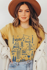 US3001-E3188 Ski Doodle Graphic Tee $12.5