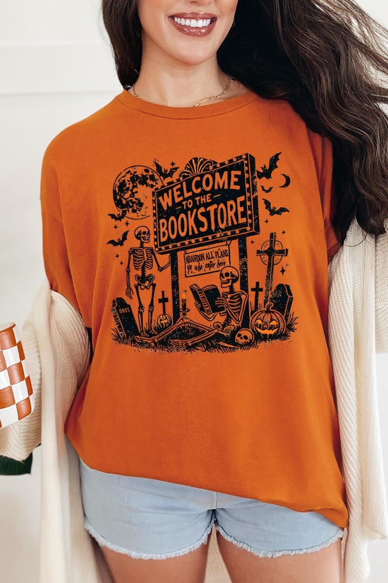 5000P-E3122 Bookstore Halloween Graphic Plus Heavy Cotton Tee $12.75