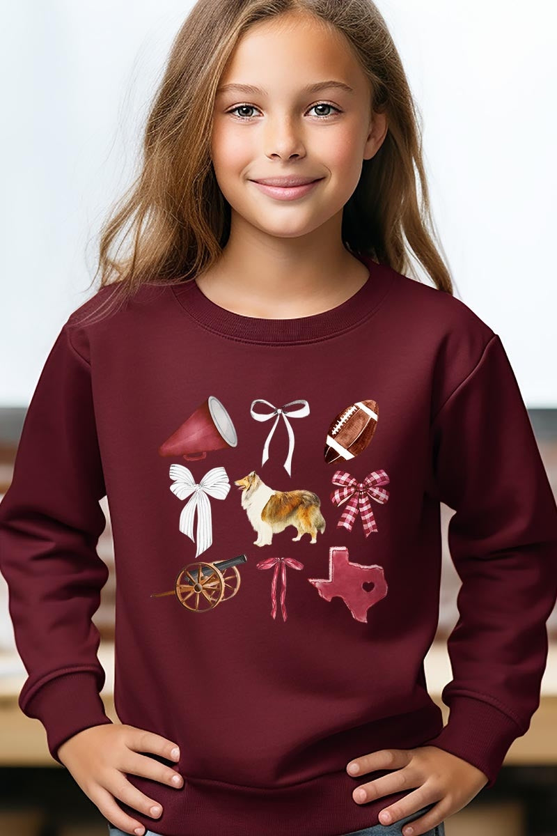 UL180B-E3079Z Texas Football Kids Graphic Sweatshirt $20
