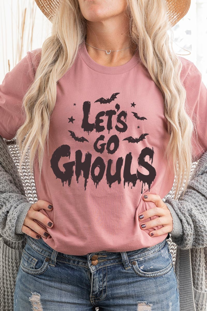US3001-E3159 Letu2019s Go Ghouls Graphic Tee $12.5