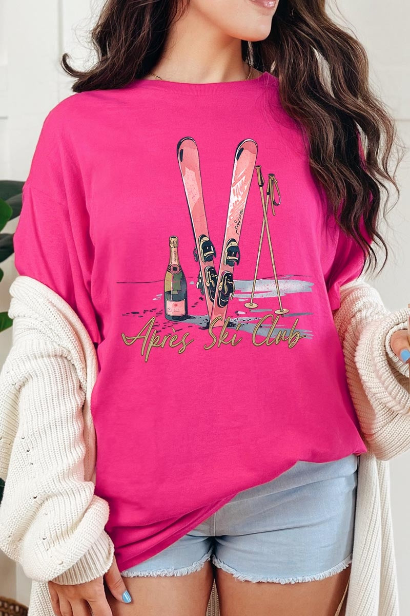 5000-E3187 Apres Ski Club Graphic Heavy Cotton Tee $9
