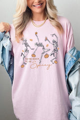 5000P-E3123 Halloween Skeleton Graphic Plus Heavy Cotton Tee $12.75