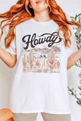 5000-E3095 Howdy Desert Western Graphic Heavy Cotton Tee $9