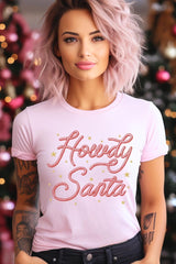 US3001P-E3199 Howdy Santa Graphic Plus Tee $16