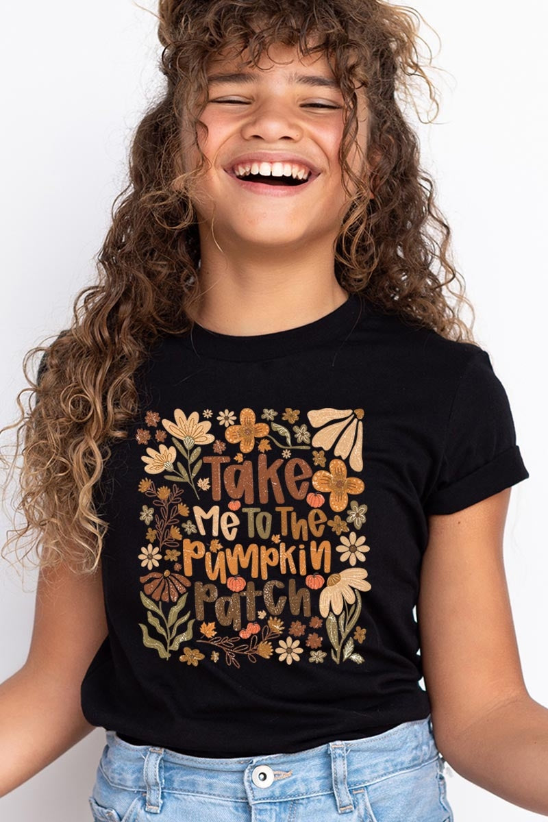 US3001Y-E3136Z Take Me To The Pumpkin Patch Kids Graphic Tee $11