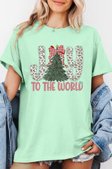 5000P-E3213 Joy to the World Graphic Plus Heavy Cotton Tee $12.75