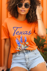 US3001P-E3060 Texas Bluebonnet Graphic Plus Tee $16