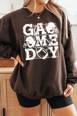 UL180P-E3073 Distressed Game Day Graphic Plus Sweatshirt $25