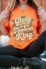 US3001P-E3220 Glory to the Newborn King Graphic Plus Tee $16