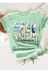 US3001-E3061DE Delaware State Brushstroke Graphic Tee $12.5