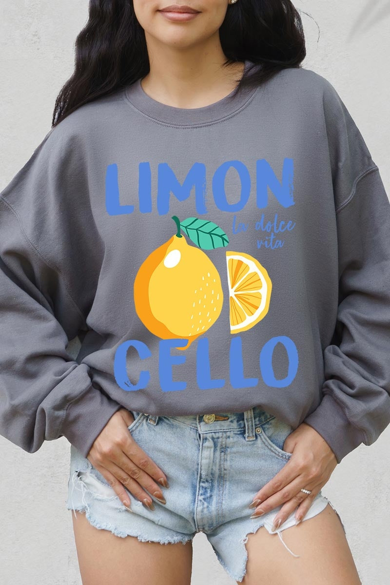 UL180-E3056 Limoncello Graphic Sweatshirt $20
