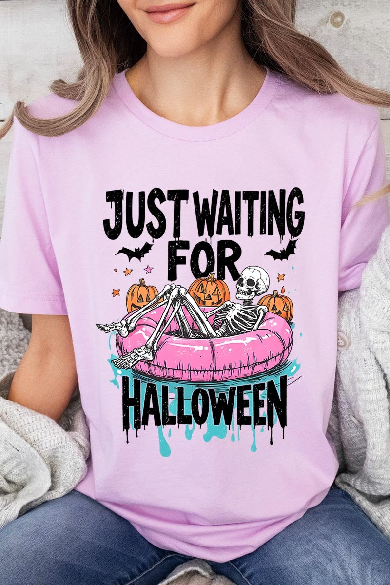 US3001P-E3138 Just Waiting For Halloween Graphic Plus Tee $16