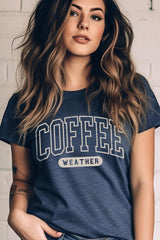 US3001P-E3207 Coffee Weather Graphic Plus Tee $16