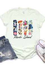 US3001P-E3061RI Rhode Island State Brushstroke Graphic Plus Tee $16