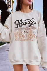 UL180P-E3095 Howdy Desert Western Graphic Plus Sweatshirt $25