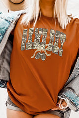 US3001-E3131 Football Game Day Camo Graphic Tee $12.5