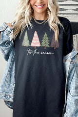 5000-E3218 Rustic Christmas Trees Graphic Heavy Cotton Tee $9