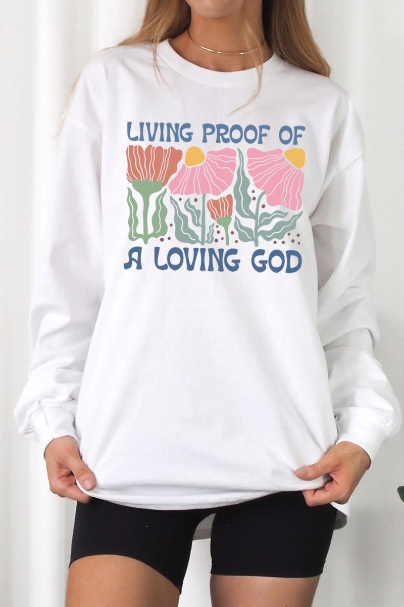 UL240-E3066 Living Proof of a Loving God Long Sleeve Tee $13.75