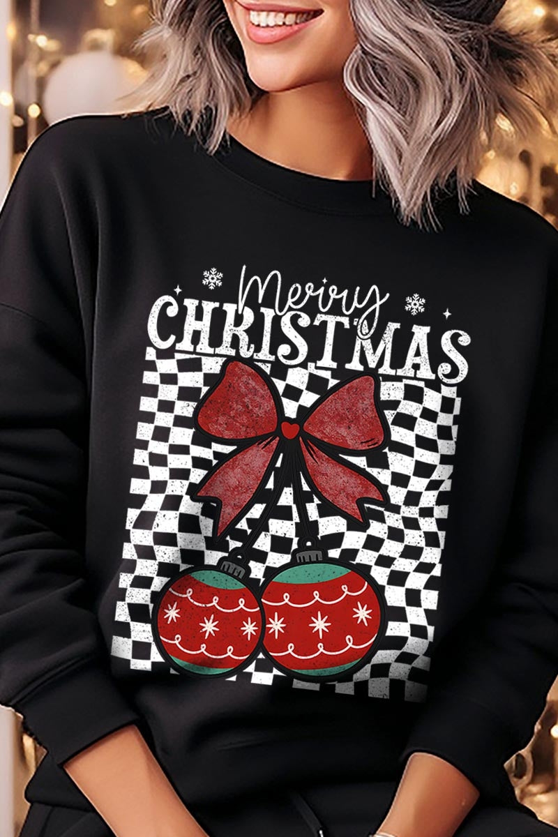UL180-E3196 Cherry Ornament Christmas Graphic Sweatshirt $20