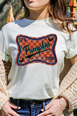 US3001P-E3144 Itu2019s pumpkin time Graphic Plus Tee $16