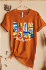 US3001P-E3061MI Michigan State Brushstroke Graphic Plus Tee $16