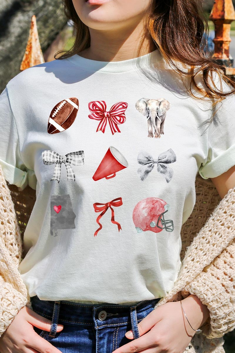 US3001P-E3076 Alabama Football Graphic Plus Tee $16