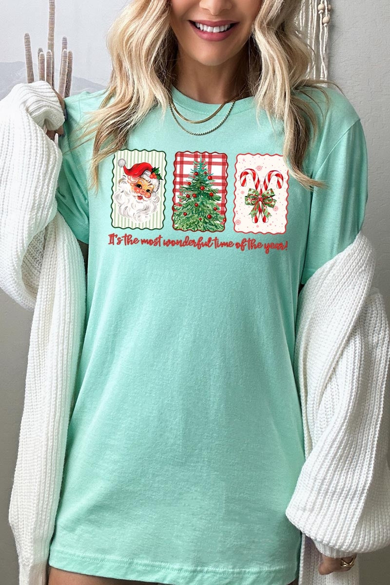 US3001P-E3201 Most Wonderful Time Graphic Plus Tee $16
