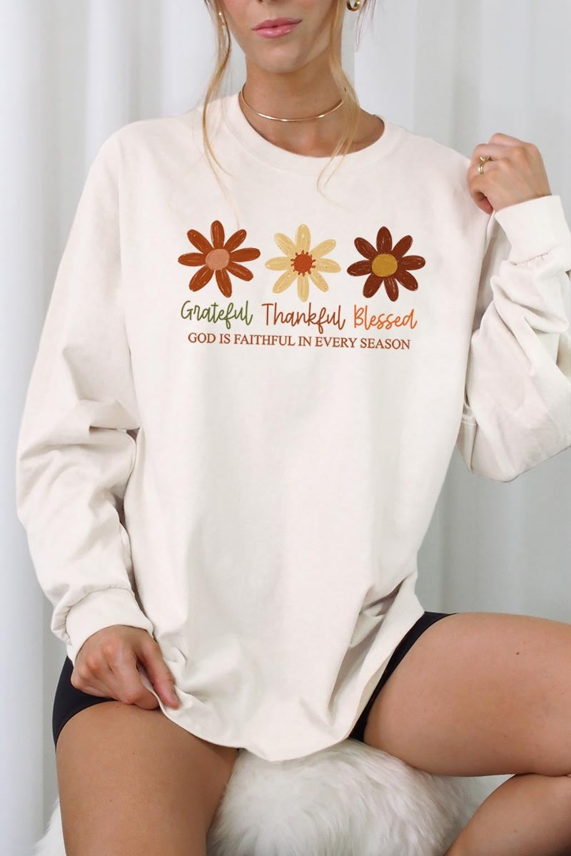 UL240-E3165 Boho Fall Christian Graphic Long Sleeve Tee $13.75