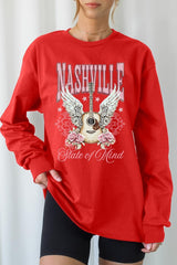 UL240P-E3157 Nashville Rose Graphic Plus Long Sleeve Tee $17