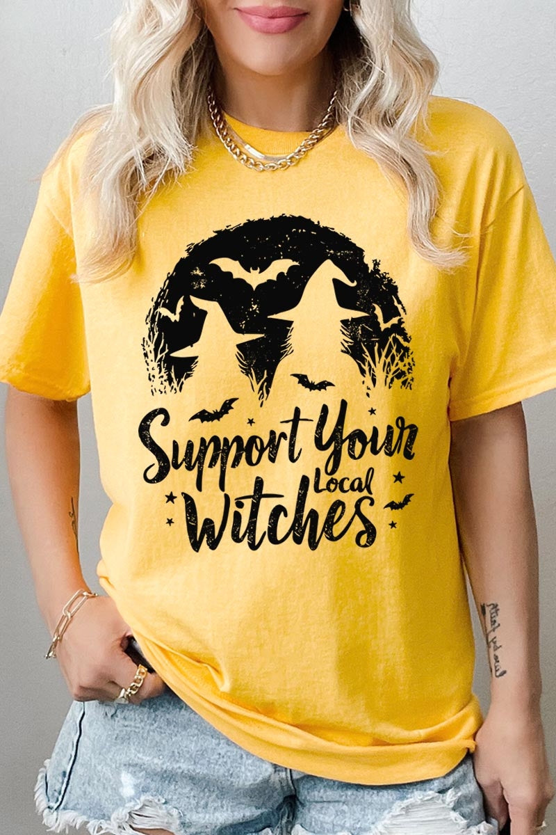 5000P-E3161 Local Witches Halloween Graphic Plus Heavy Cotton Tee $12.75
