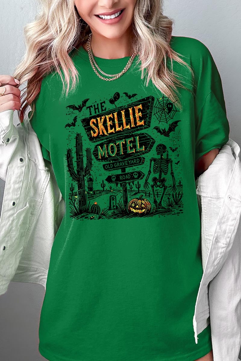 5000P-E3108 Skellie Motel Halloween Plus Heavy Cotton Tee $12.75
