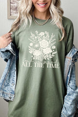 5000-E3116 God Is Good Floral Graphic Heavy Cotton Tee $9