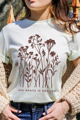 US3001-E3146 Christian Wildflower Graphic Tee $12.5