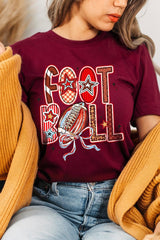 US3001P-E3053 Brushstroke Football Graphic Plus Tee $16