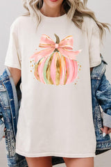 5000P-E3083 Brushstroke Pumpkin Graphic Plus Heavy Cotton Tee $12.75