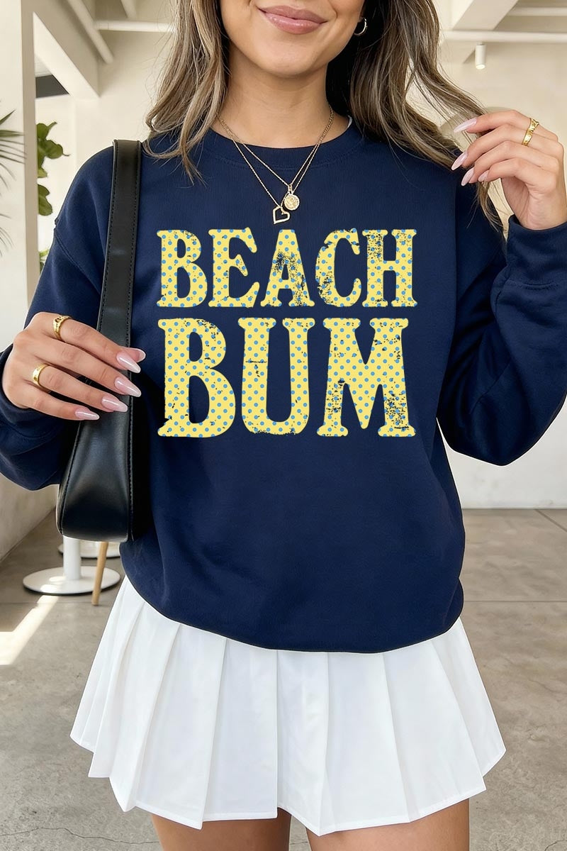 UL180-E3465 Beach Bum Dot Graphic Sweatshirt $20