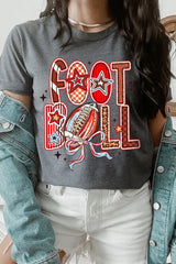 US3001P-E3053 Brushstroke Football Graphic Plus Tee $16